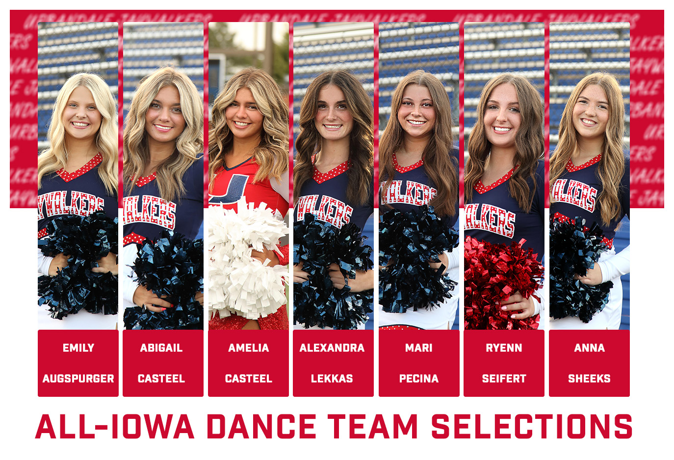 Seven Jaywalkers Named to All-Iowa Dance Team